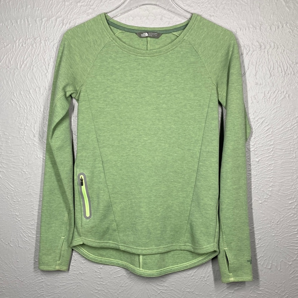 The North Face Sage Green Long Sleeve Pullover Sweatshirt Women's Size XS